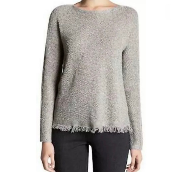 Eileen Fisher Sweaters - Eileen Fisher M Organic Linen Fringe Hem Sweater